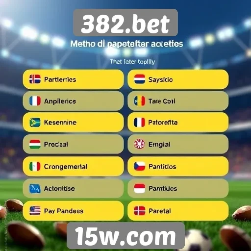 Métodos de pagamento aceitos no 382.bet